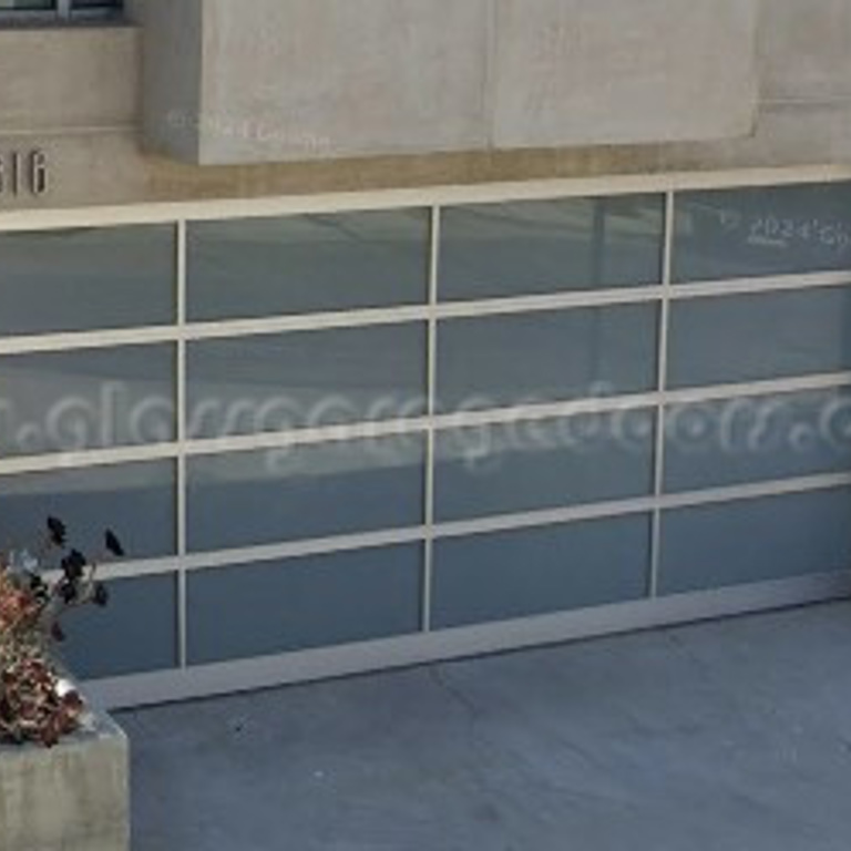 Residential glass garage door on 23rd Street in Manhattan beach, california