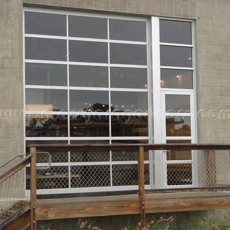 storefront garage door in cedros avenue in solana beach california