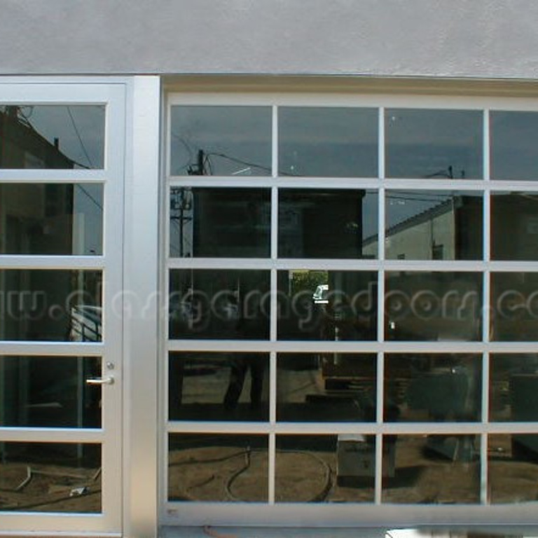 Overhead Sectional glass door, Storefront combo in Long Beach California 