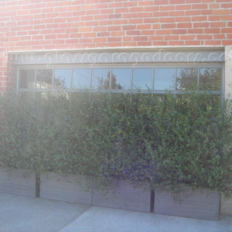 Glass Garage door in Back side of a Commercial Building in Santa Monica California