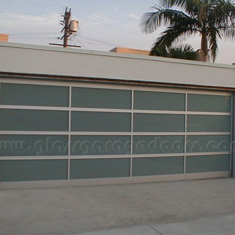 Contemporary residential  glass garage door design in Marina del Rey California