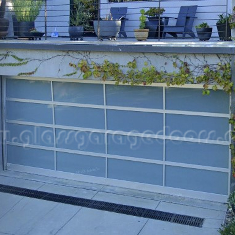 glass garage door installed on  Lindenwood Lane, Los Angeles, California,