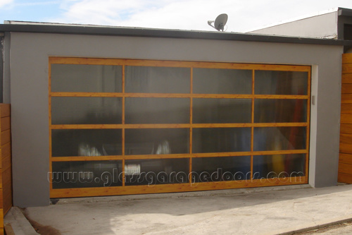 wood powder coated door glass garage door with reeded glass