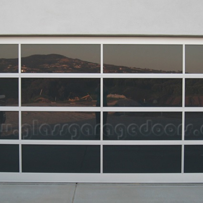 Glass garage door on Winery located in Calle Anita in Temecula California