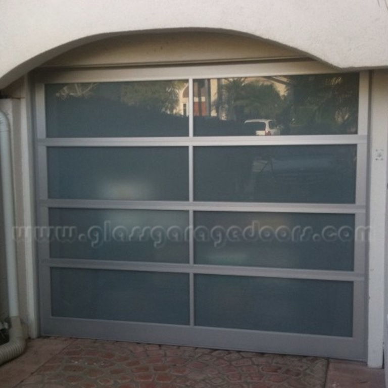 single glass garage door on South Swall Drive in Beverly Hills California