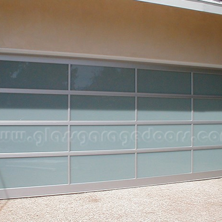 Contemporary glass garage door solution for stylish Santa Barbara, California residence