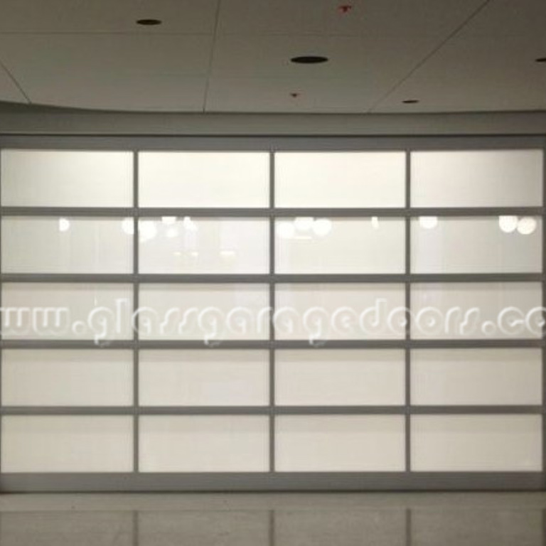 Aluminum glass partition garage door in building on Kearney Street, San Francisco, offering versatility and a sophisticated aesthetic