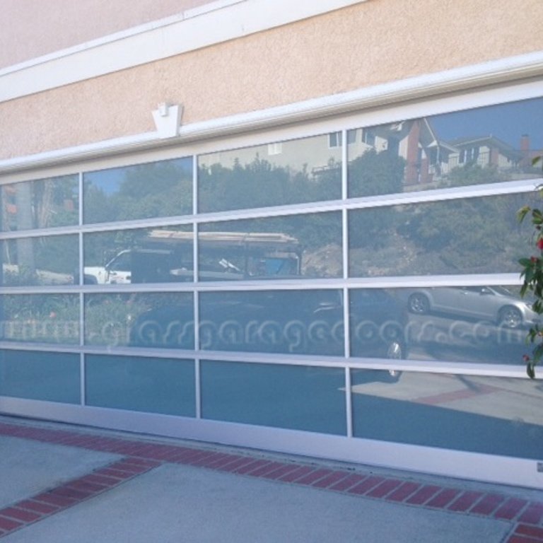 Elegant residential glass garage doors in Palos Verdes California for a high-end look